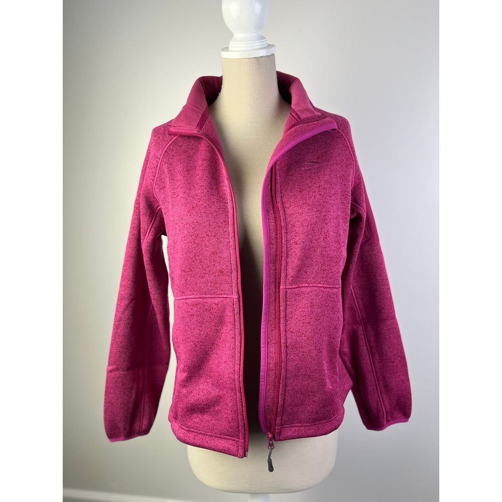 High Sierra Pink Fleece Full-Zip Jacket Cozy Outdoor Sweater Winter Layer Large